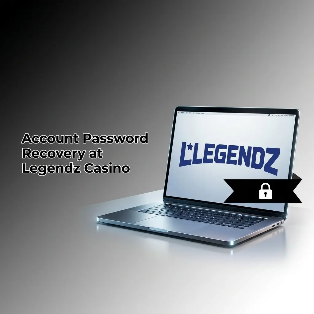 Legendz Casino account password recovery steps showing forgot password link and email reset process