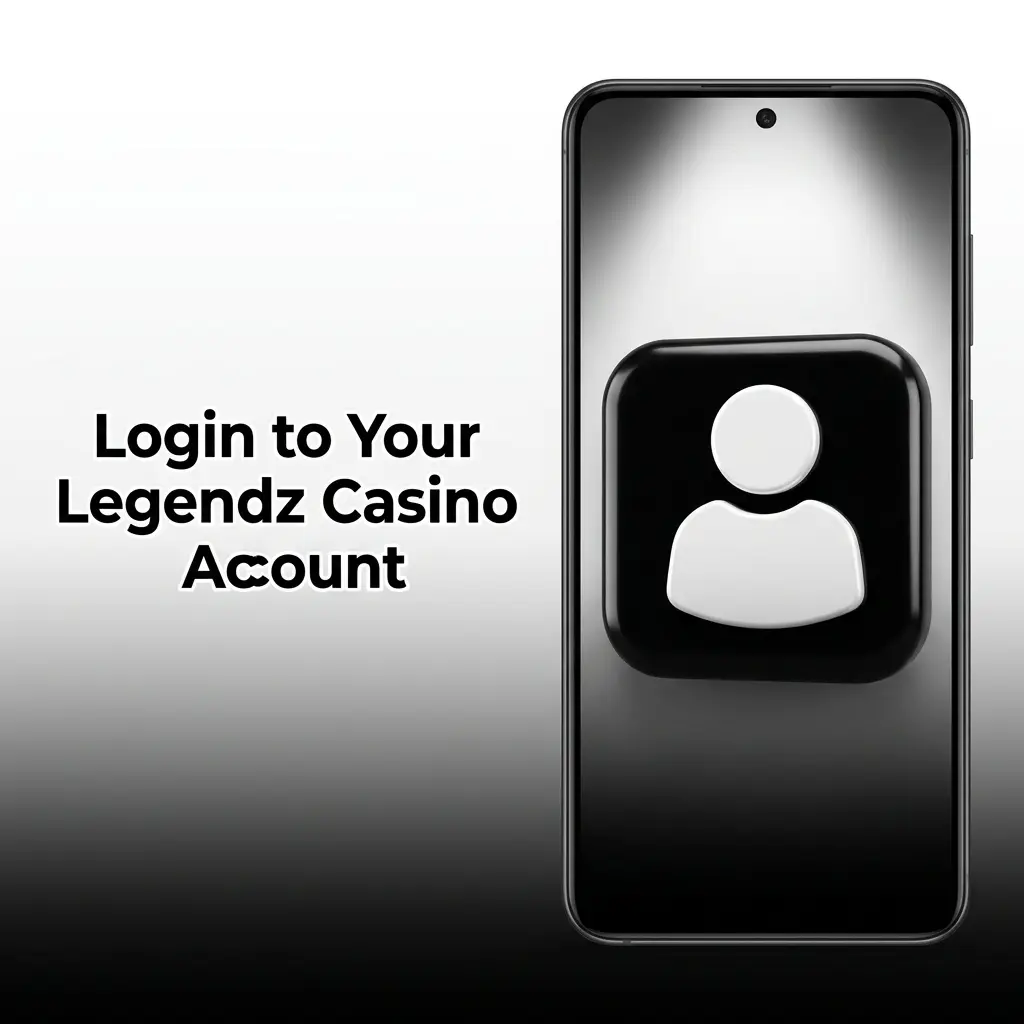 Legendz Casino login page on desktop and mobile showing sign in steps, credentials entry, and account dashboard access